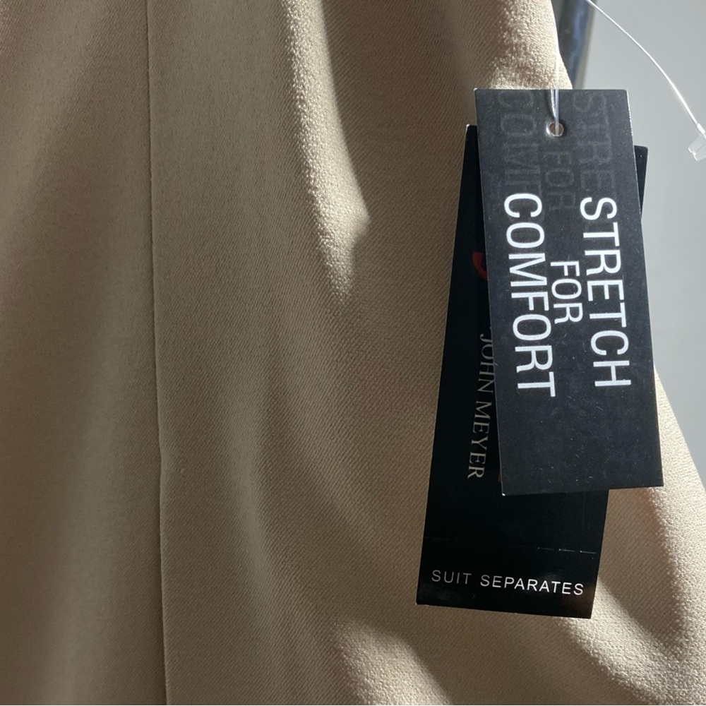 JM Studio by John Meyer Skirt Petite 14 NWT Beige Pleated A-Line Midi M-25 - Picture 10 of 14